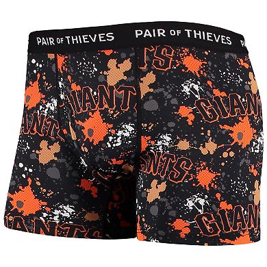 Men's Pair of Thieves Black San Francisco Giants Super Fit 2-Pack Boxer Briefs Set