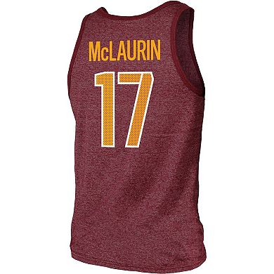 Men's Majestic Threads Terry McLaurin Burgundy Washington Commanders Player Name & Number Tank Top