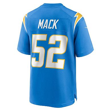 Men's Nike Khalil Mack Powder Blue Los Angeles Chargers Game Jersey