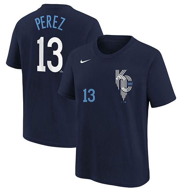 Salvador Perez Kansas City Royals Baby Blue Nike Jersey Size XL