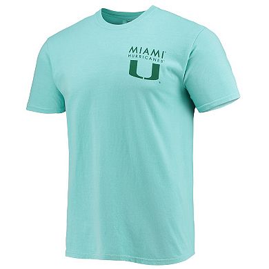 Men's Mint Miami Hurricanes Circle Scene Comfort Colors T-Shirt
