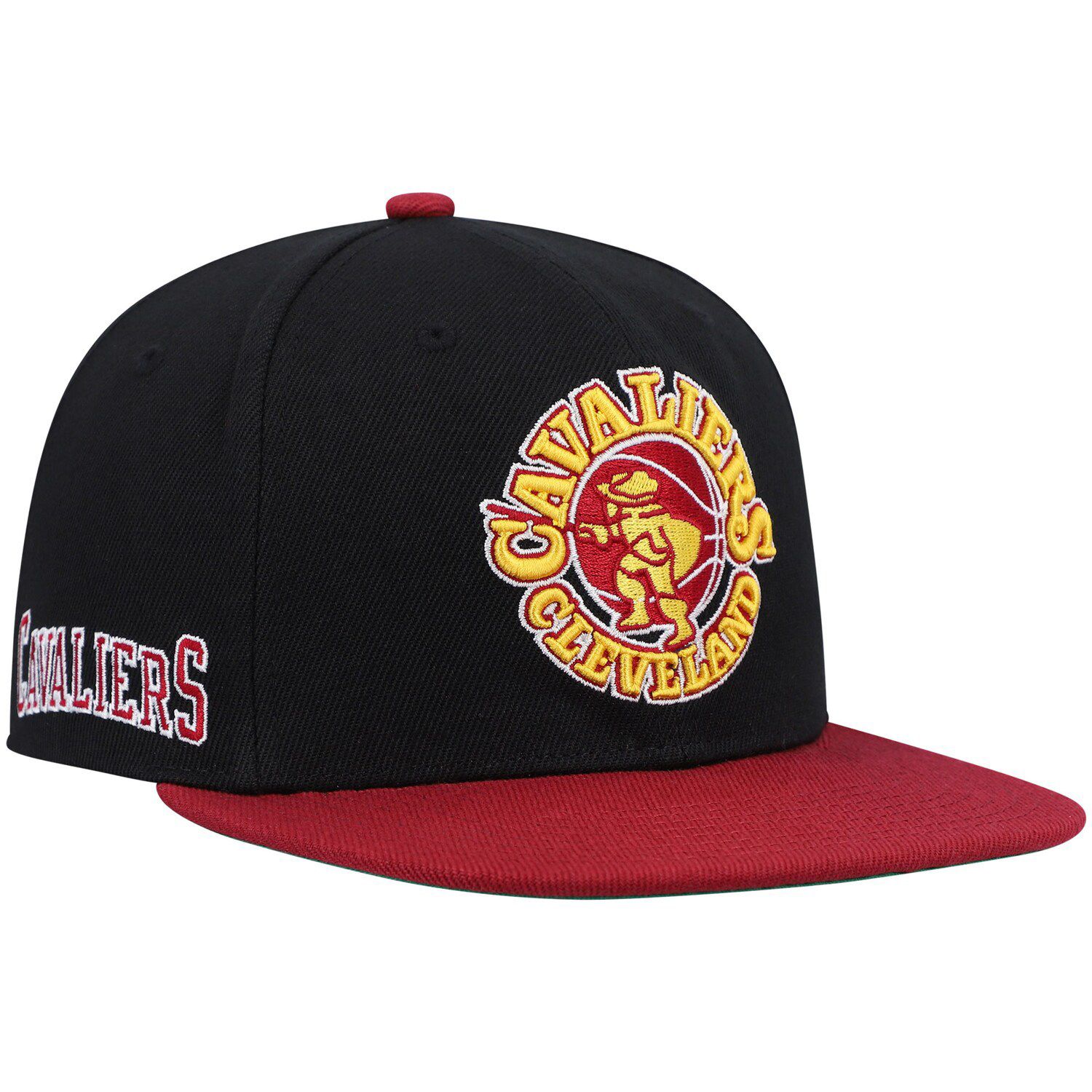 Men's Mitchell & Ness Wine Cleveland Cavaliers Core Side Snapback Hat