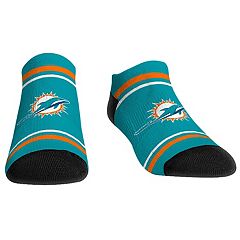 NFL Miami Dolphins Football Socks Size Large 10-13 4 Stripe