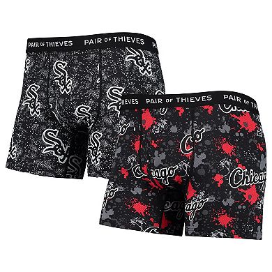 Men's Pair of Thieves Black Chicago White Sox Super Fit 2-Pack Boxer Briefs Set