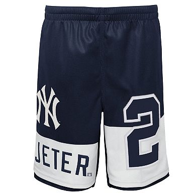 Youth Derek Jeter Navy New York Yankees Pandemonium Name & Number Shorts