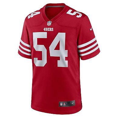 Men's Nike Fred Warner Scarlet San Francisco 49ers Player Game Jersey