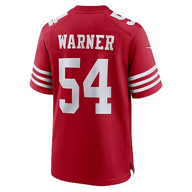 Men's Nike Fred Warner Scarlet San Francisco 49ers Player Game Jersey