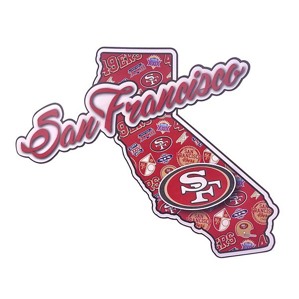 FOCO San Francisco 49ers 10.5'' x 15'' Die-Cut State Sign
