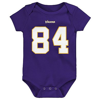 Infant Mitchell & Ness Randy Moss Purple Minnesota Vikings Mainliner Retired Player Name & Number Bodysuit