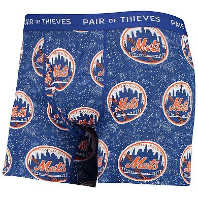 Men's Pair of Thieves Black/Royal New York Mets Super Fit 2-Pack Boxer Briefs Set