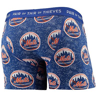 Men's Pair of Thieves Black/Royal New York Mets Super Fit 2-Pack Boxer Briefs Set