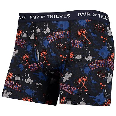 Men's Pair of Thieves Black/Royal New York Mets Super Fit 2-Pack Boxer Briefs Set