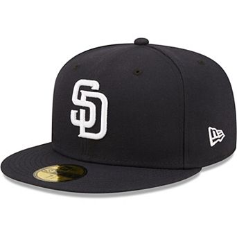 Men's New Era Navy San Diego Padres White Logo 59FIFTY Fitted Hat
