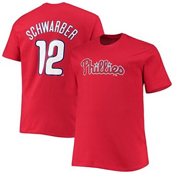 Men's Kyle Schwarber Red Philadelphia Phillies Big & Tall Name & Number T-Shirt