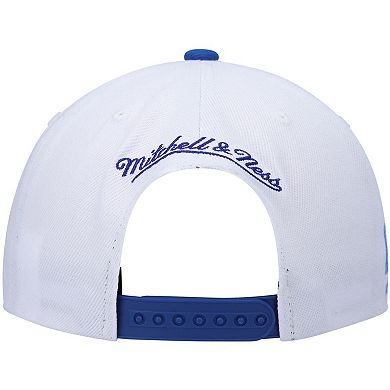 Men's Mitchell & Ness White/Royal Los Angeles Lakers Hardwood Classics Snapback Hat
