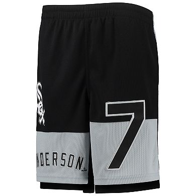 Youth Tim Anderson Black Chicago White Sox Pandemonium Name & Number Shorts