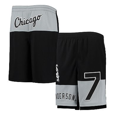 Youth Tim Anderson Black Chicago White Sox Pandemonium Name & Number Shorts