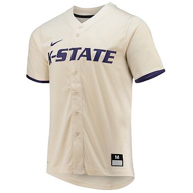 Men's Nike Natural Kansas State Wildcats Replica Baseball Jersey