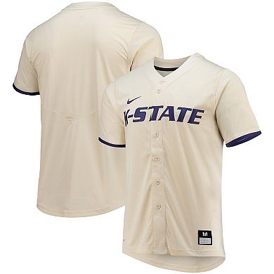 Men's Nike Natural Kansas State Wildcats Replica Baseball Jersey