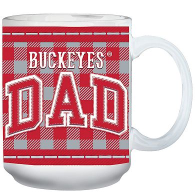 Ohio State Buckeyes 15oz. Buffalo Plaid Father's Day Mug