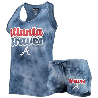 Women's Concepts Sport Navy Atlanta Braves Billboard Racerback Tank Top & Shorts Set