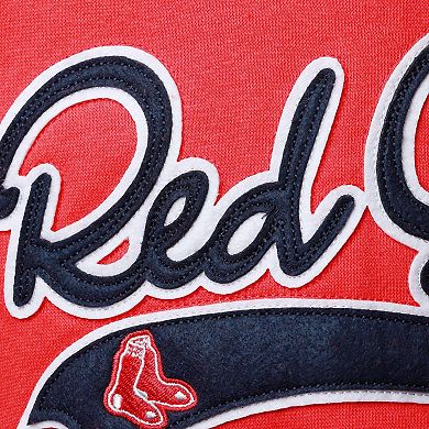 Women's Soft as a Grape Red Boston Red Sox Plus Size Side Split Pullover Hoodie