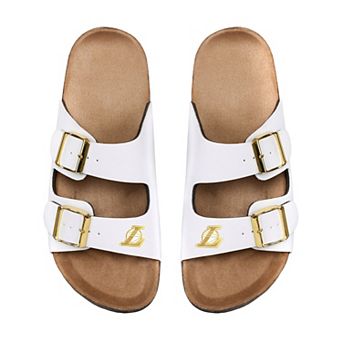 Women's FOCO Los Angeles Lakers Double-Buckle Sandals