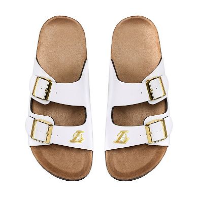 Women's FOCO Los Angeles Lakers Double-Buckle Sandals