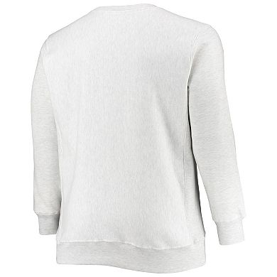 Men's Champion Ash Michigan State Spartans Big & Tall Reverse Weave Fleece Crewneck Pullover Sweatshirt