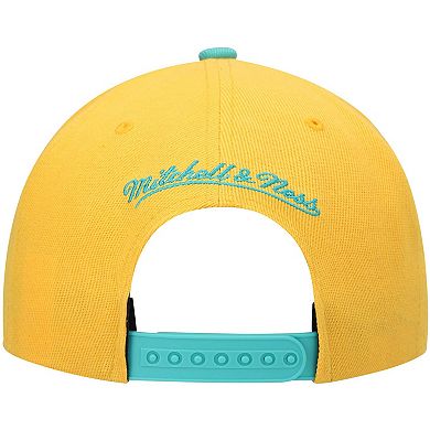 Men's Mitchell & Ness Yellow San Antonio Spurs Hardwood Classics Snapback Hat