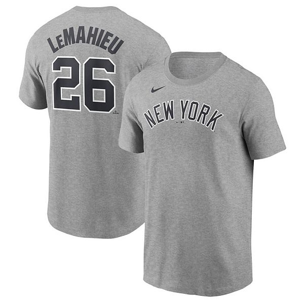 DJ LeMahieu New York Yankees Men's Backer T-Shirt - Ash