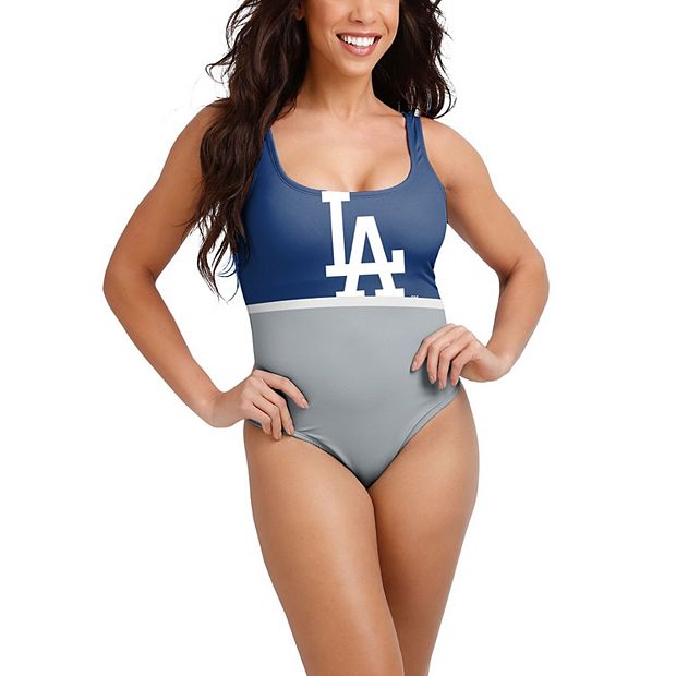 Los Angeles Dodgers FOCO Women's Team One-Piece Bathing Suit - Royal