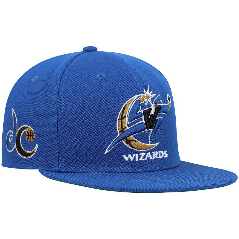 Men's Mitchell & Ness Blue Washington Wizards Hardwood Classics Snapback Hat, Wiz Blue
