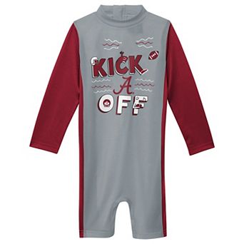 Infant Gray/Crimson Alabama Crimson Tide Wave Runner Wetsuit