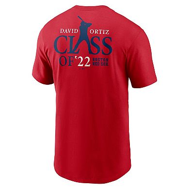 Men's Nike David Ortiz Red Boston Red Sox 2022 Hall of Fame Essential T-Shirt