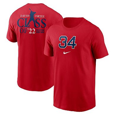 Men's Nike David Ortiz Red Boston Red Sox 2022 Hall of Fame Essential T-Shirt