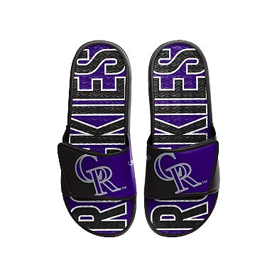 Men's FOCO Colorado Rockies Logo Gel Slide Sandals