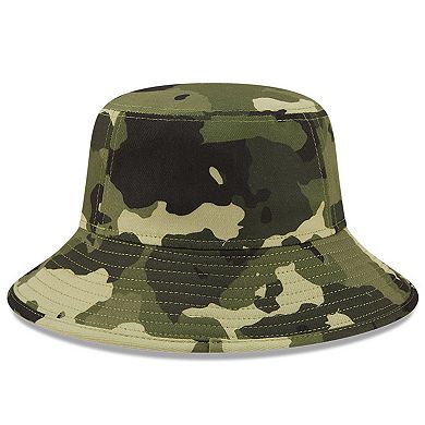Men's New Era Camo Boston Red Sox 2022 Armed Forces Day Bucket Hat