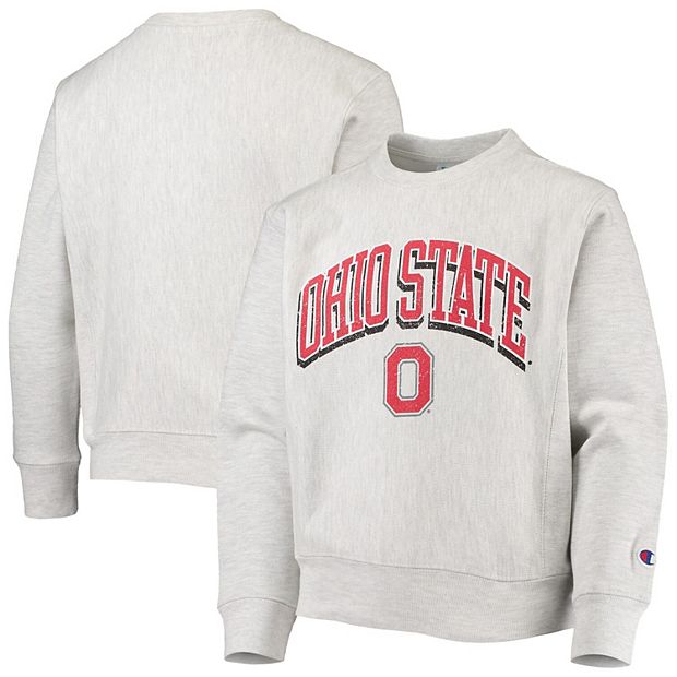 Youth Champion Heathered Gray Ohio State Buckeyes Reverse Weave