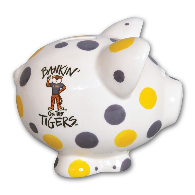 LSU Tigers Team Logo Piggy Bank, Multicolor