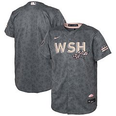 Washington Nationals New Era Girl's Youth Jersey Stars V-Neck T-Shirt - Pink