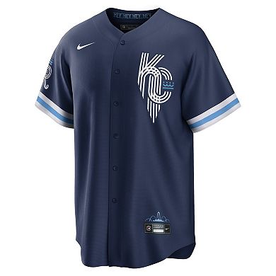 Men's Nike Whit Merrifield Navy Kansas City Royals 2022 City Connect Replica Player Jersey