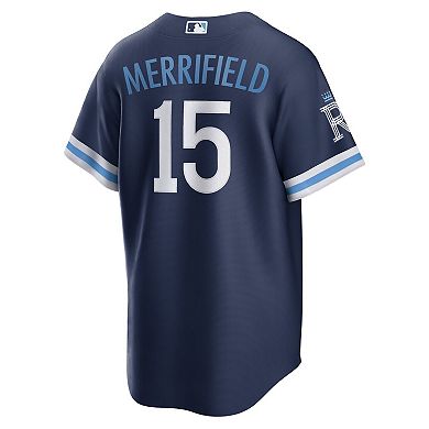 Men's Nike Whit Merrifield Navy Kansas City Royals 2022 City Connect Replica Player Jersey