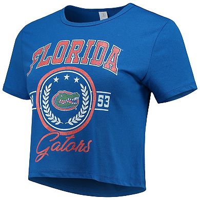 Women's ZooZatz Royal Florida Gators Core Laurels Cropped T-Shirt