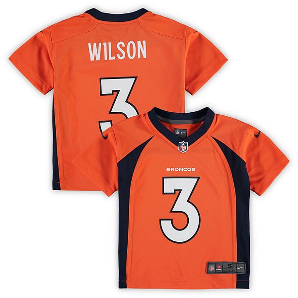 NFL Denver Broncos (Russell Wilson) Men's Game Football Jersey.