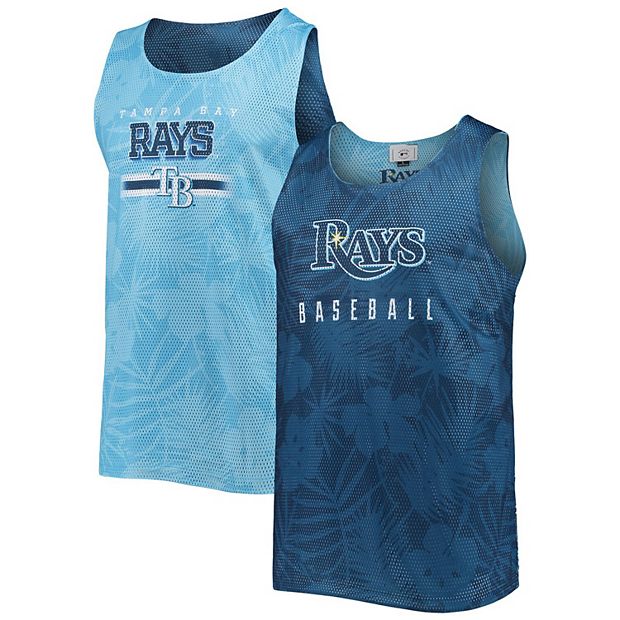 Men's Tampa Bay Rays FOCO Navy Floral Reversible Mesh Tank Top