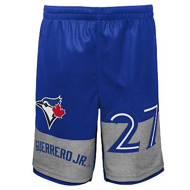 Youth Vladimir Guerrero Jr. Royal Toronto Blue Jays Pandemonium Name & Number Shorts