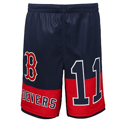 Youth Rafael Devers Navy Boston Red Sox Pandemonium Name & Number Shorts
