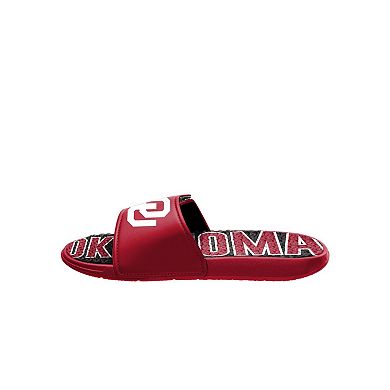 Men's FOCO Oklahoma Sooners Logo Gel Slide Sandals