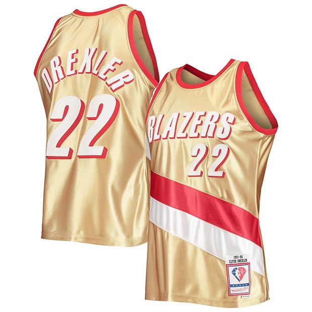 貴重MITCHELL&NESS BLAZERS Drexler 22 91-92 Mitchell Ness Portland Trail Blazers Clyde Drexler 22 Jersey